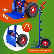 Modrý ruční vozík Rudl pro těžká břemena do 200kg