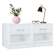 Set nočních stolků BIANCA, 2 ks, 41x39x28cm, bílá