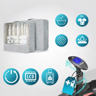 Sada skořepinových kufrů AERO, 4dílná, ABS, černá