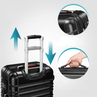 Sada skořepinových kufrů AERO, 4dílná, ABS, černá