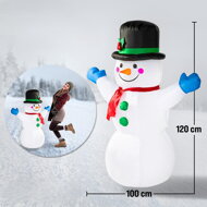 Nafukovací Sněhulák osvětlený, 120cm, bílá