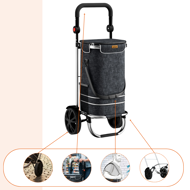 Nákupní taška na kolečkách EASY, 50l, černá