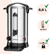 Vařič na víno/čaj COZY, 8,8l, stříbrná