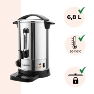 Vařič na víno/čaj COZY, 6,8l, stříbrná 