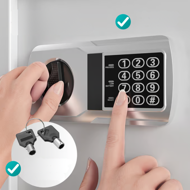 Elektrický nábytkový trezor SAFETY, 31 x 20 x 20cm, stříbrná