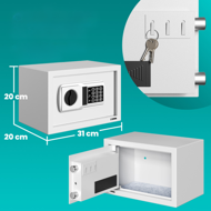 Elektrický nábytkový trezor SAFETY, 31 x 20 x 20cm, stříbrná