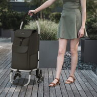 Nákupní taška Shopper, na kolečkách do schodů 45L, 101x45x39, černá