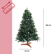 Umělý vánoční stromeček FROST, 150cm, zelená