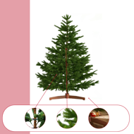 Umělý vánoční stromeček FROST, 150cm, zelená