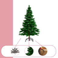 Umělý vánoční stromeček RUDOLPH, 150cm, zelená
