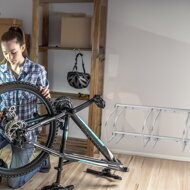 Stojan na 3 kola BIKE, 84x32x27cm, stříbrná