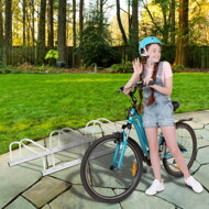 Stojan na 3 kola BIKE, 84x32x27cm, stříbrná