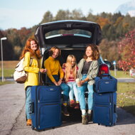 Sada cestovních kufrů TRAVEL 5-dílná, půlnoční modrá