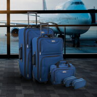 Sada cestovních kufrů TRAVEL 5-dílná, půlnoční modrá