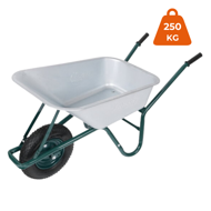 Kolečko GREEN BARRY pozinkovaný, max. 1 kapacita 100l/250kg, stříbrná/černá