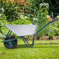 Kolečko GREEN BARRY pozinkovaný, max. 1 kapacita 100l/250kg, stříbrná/černá