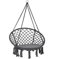 Závěsné křeslo BOHO s polštáři, Ø61cm, antracitová