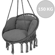 Závěsné křeslo BOHO s polštáři, Ø61cm, antracitová