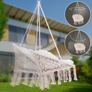 Závěsné křeslo BOHO s polštáři, Ø61cm, béžová