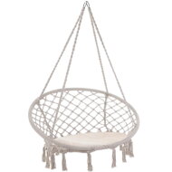 Závěsné křeslo BOHO s polštáři, Ø61cm, béžová