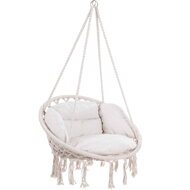 Závěsné křeslo BOHO s polštáři, Ø61cm, béžová
