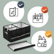 Organizér do kufru auta LEROY 63 L s izolací, 60x35x30cm, černá