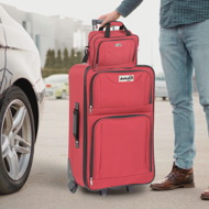 Sada cestovních kufrů TRAVEL, 5-dílná, červená