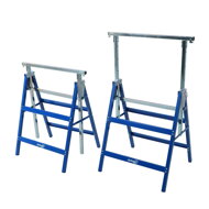 Teleskopické lešenářské kozy DANNY, sada 2 ks, max. 200kg, 60 x 56 x 81-130cm, stříbrná/modrá