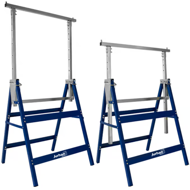 Teleskopické lešenářské kozy DANNY, sada 2 ks, max. 200kg, 69x57x81-130cm, stříbrná/modrá