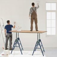 Teleskopické lešenářské kozy DANNY, sada 2 ks, max. 200kg, 69x57x81-130cm, stříbrná/modrá