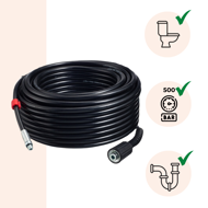 Sada na čištění potrubí Premium, 30 m, černá