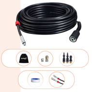 Sada na čištění potrubí Premium, 15 m, černá