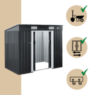 Zahradní domek na nářadí L, 196x122x182cm,  antracitová