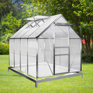 Zahradní skleník z polykarbonátu se základnou M4, 250x190x195cm, transparentní