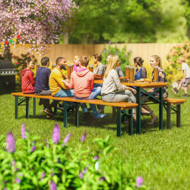 Pivní set MAXI sklápěcí, 220cm, přírodní hnědá