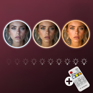 Toaletní stolek JOCELYN s osvětlením, 140×90×40cm, bílá