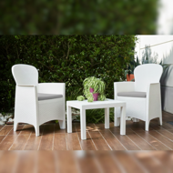 Zahradní set AKITA, 3-dílný, bilá