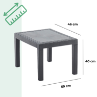 Zahradní set AKITA, 3-dílný, antracitová
