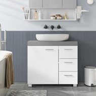 Skříňka pod umyvadlo IVY, 30x70x64 cm, bílá/šedá