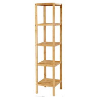 Bambusový regál GREGOR, 5 polic, 33x33x146cm, hnědá