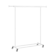 Stojan na oblečení INEZ na kolečkách, max.90kg, 83,5x45x160cm, bílá