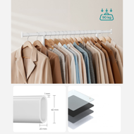 Stojan na oblečení INEZ na kolečkách, max.90kg, 83,5x45x160cm, bílá