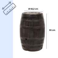 Sud na dešťovou vodu BOTAQUA, 250l, hnědá