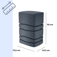 Sud na dešťovou vodu AQUA TOWER antracitový 450 l