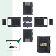Zahradní kompostér COMPOGREEN, 380l, černá