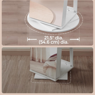 Zrcadlo se stojanem a prostorem na šperky CHANTAL, 54,5×54,5×162 cm, bílá