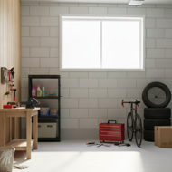 Regál do dílny STACKARO SOLID SMALL, 58x28x131,5cm, černá