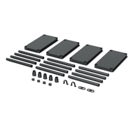 Regál do dílny STACKARO SOLID SMALL, 58x28x131,5cm, černá