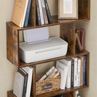 Police/regál na knihy PRESTON, 70x24x190,5cm, hnědá