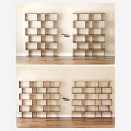 Police/regál na knihy PRESTON, 70x24x190,5cm, hnědá